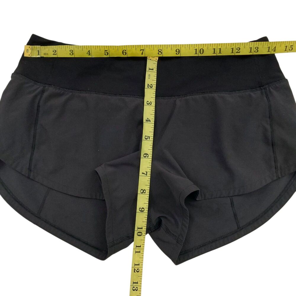 lululemon Hotty Shorts Womens 4 Black Lined Lightweight Athleisure Running Gym - Picture 8 of 9